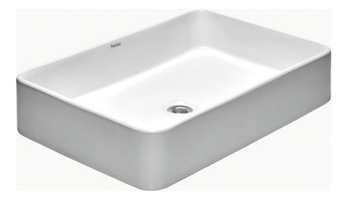 Bacha De Apoyo Peirano - Baño Lavatorio Rectangular - 61x41 Color Blanco