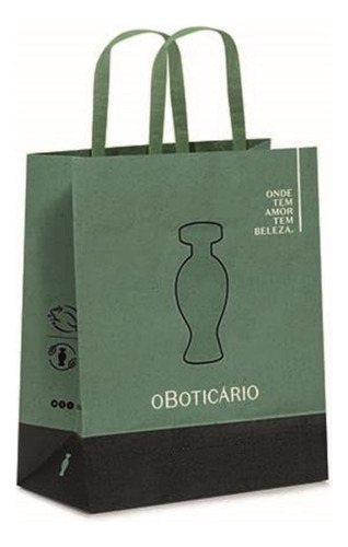 Sacolas Cor Verde Tamanho P Oboticario