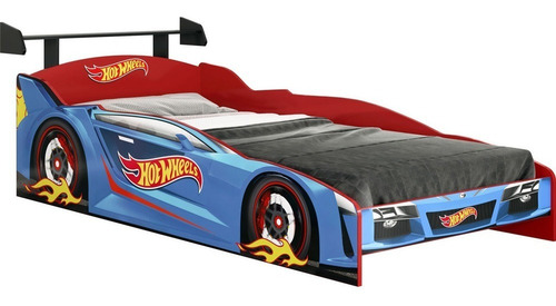 Cama Infantil Hot Wheels Plus Com Aerofólio Pura Magia