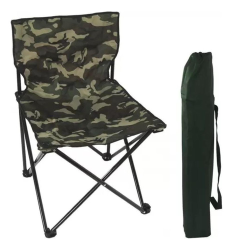 Cadeira Dobravel Camping Pesca Camuflada Banqueta Portatil