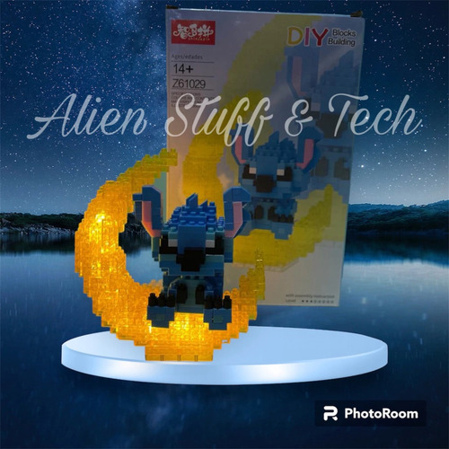 Lampara Stitch Blocks Armable Luna Led