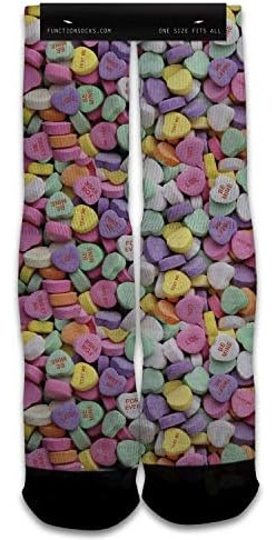 Function Calcetín De Moda Con Corazones De Caramelo Del Día