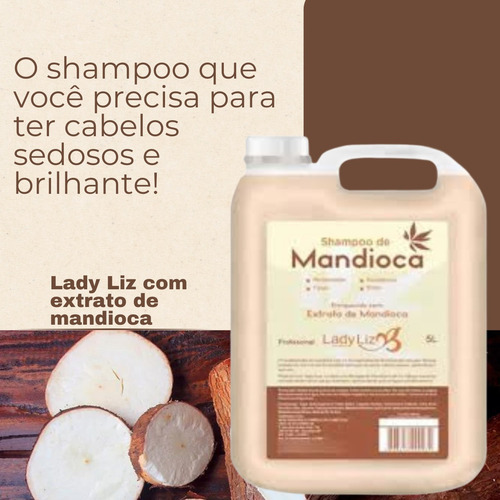 Shampoo Fortalecedor Mandioca - Galão 4,800ml