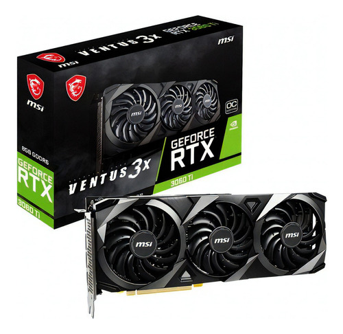 Tarjeta De Video Msi Rtx 3060 Ti Ventus 3x 8gb Oc Gddr6 Lhr