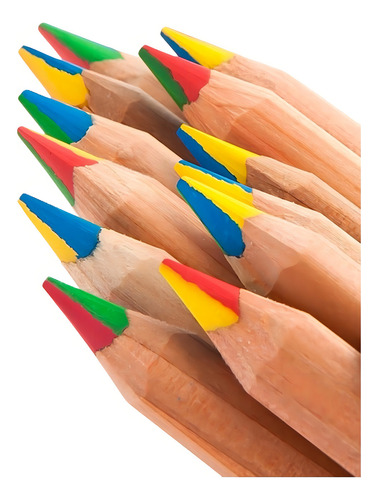Lápiz Triangular Mina 4 Colores Lyra Super Ferby 12 Piezas
