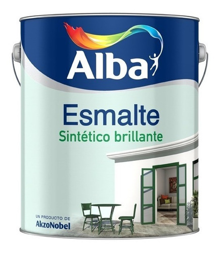 Pintura Alba Esmalte Sintético Blanco Brillante 20 Lts.