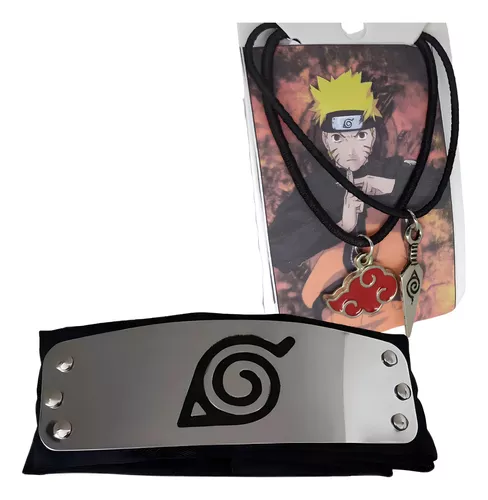 Naruto: Nuvens Vermelhas da Akatsuki Medalha (Colar Cordão