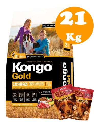 Kongo Gold Cachorro Super Premium 21kg + Regalo