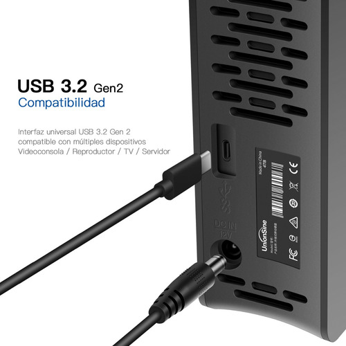 Disco Duro Externo Unionsine 3510 4 Tb Usb 3.2 Gen 2 Hdd Sto