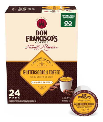 Don Franciscos Butterscotch - Cápsulas De Café De Tostado.