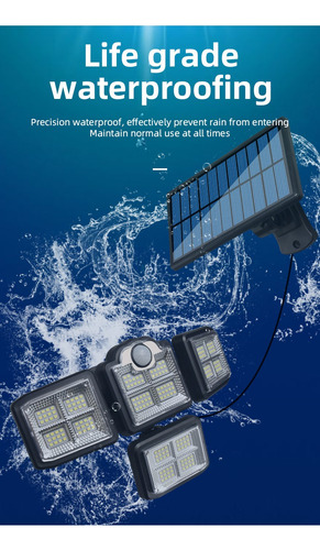 Reflector 198 Leds Panel Solar Con 5m De Cable Exterior