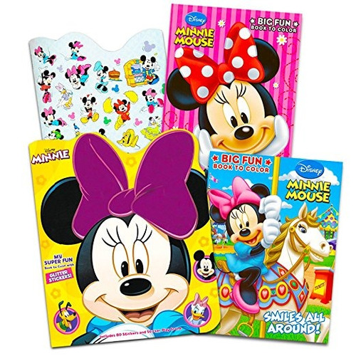 Disney Minnie Mouse Para Colorear Paquete Book - 3 Jumbo Lib