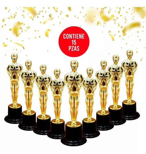 15 Estatuilla Premio Mini Oscar Hollywood Trofeo Fiesta 12cm