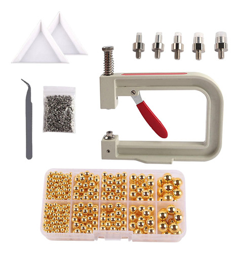 Prensa Manual Pearl Setter Tool Nails Rivet Studs Amarillo