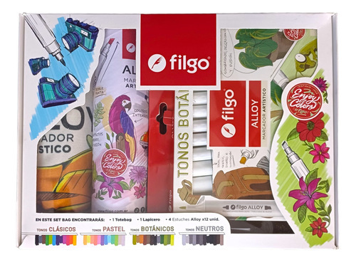 Set De Marcadores Artisticos Filgo Alloy Set Bag X48 Colores