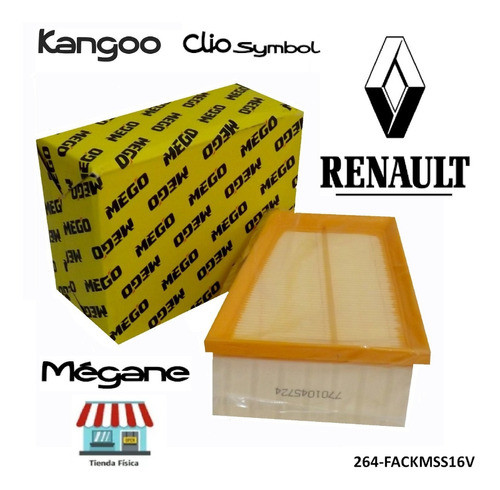 Filtro Aire Clio2 Kangoo Megane Classsic Scenic Symbol 2 