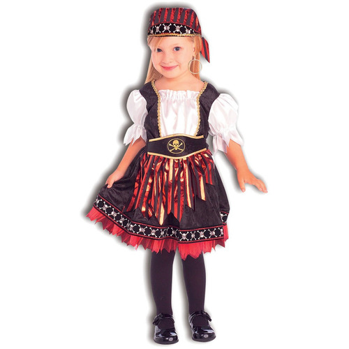 Disfraz Para Niña Pirata Talla S (4-6) De Halloween 