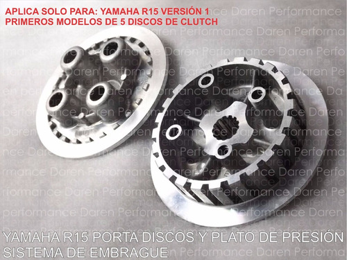 Porta Discos Clutch Plato Presion Prensa Embrague Yamaha R15