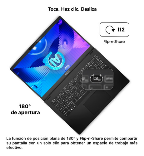 Laptop Thin & Light Msi Modern 15.6 Ultra 5 125h 16gb 512gb Negro