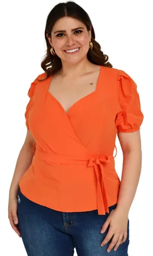 Blusa peplum roja clearance