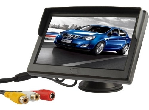 Monitor Vehiculo Tft Lcd Color 5 Soporte Seguridad