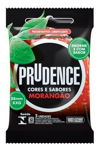 Preservativo Prudence C & S Morangão C/3