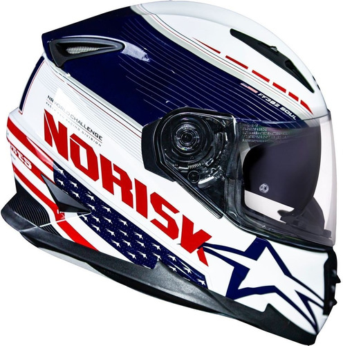 Capacete Norisk Ff302 Grand Prix Estados Unidos Usa