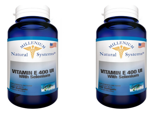X2 Vitamina E 400ui+seleniox100 - Unidad a $495