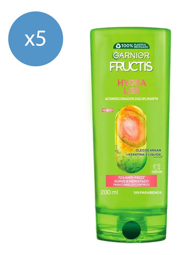 Pack Acondicionador Garnier Fructis Hydra Liss 200 Ml