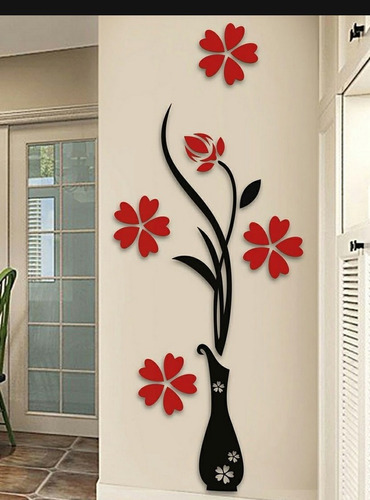 Arte De Pared De Flores Cortadas Con Láser