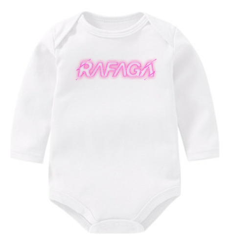 Body Bebe Personalizado Manga Larga Ráfaga Todas Las Bandas