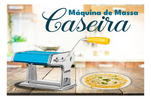 Imagem 2 de 6 de Máquina Macarrão Cilindro Massa Caseira Talharim 123útil