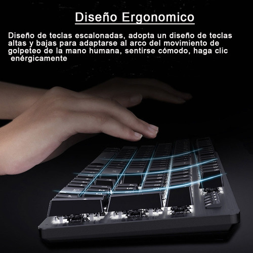 Imagen 6 de 7 de Teclado Mecanico Español Con Ñ Led Teclado Gamer Alambrico