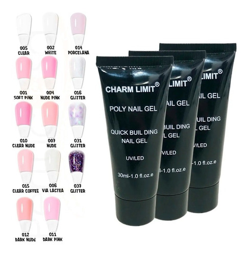 Imagen 2 de 10 de Kit Polygel Uñas Manicura Solucion Cabina Uv Led Capsula