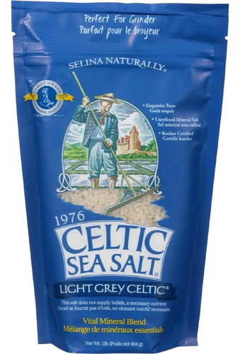 Celtic Sea Salt Sal Marina Celta, Color Gris Kosher 1 Lb