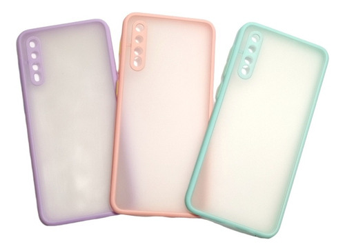 Carcasa Para Samsung A30s Borde Colores Protector Camara