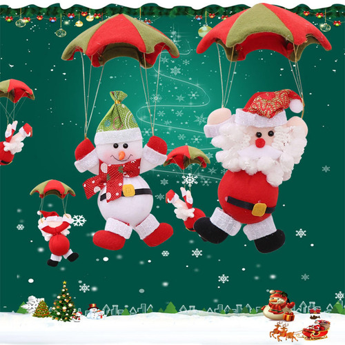 Colgante De Navidad Con Paracaídas De Papá Noel, Colgante