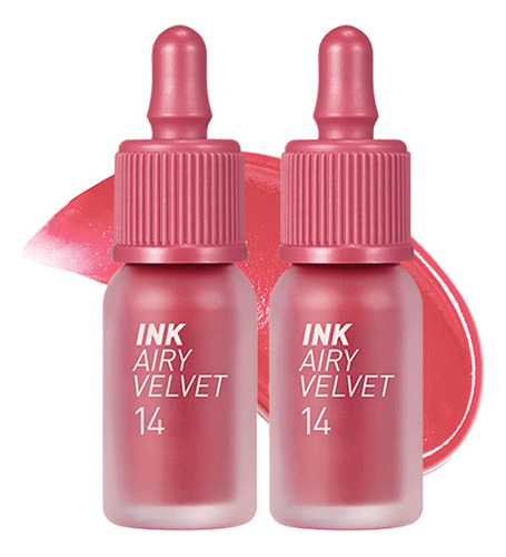 2 Tinta De Labios Ink Airy Velvet N° 14 Rosy Pink  Peripera