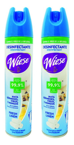 2 Desinfectantes Aerosol Spray Antibacterial Wiese Virus