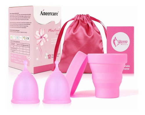 2 Copa Menstrual Aneer Care + Vaso Esterilizador Y Funda
