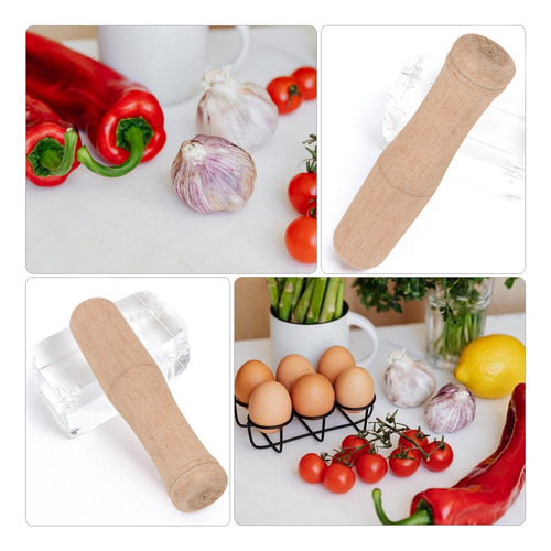 Machacadora De Ajo Wood Pestle Muddler, Herramienta Para Mac