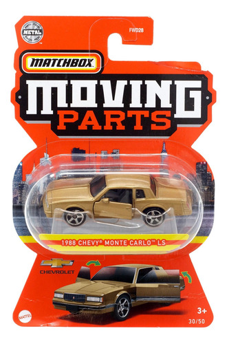 Matchbox Piezas Móviles 1988 Chevy Monte Carlo Ls Vehículo F