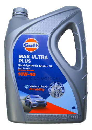 Aceite Gulf Max Ultra Plus 10w40 Semisintetico Nafta Diesel