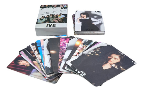 Caja De 55 Cartas Fotograficas K-pop De Ive Lomo Cards 