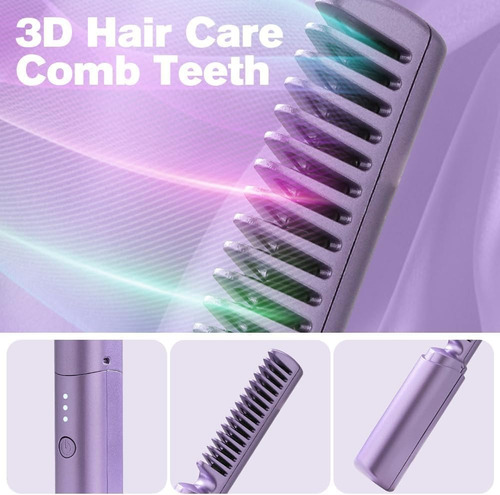 Mini Peine Alisador De Pelo Inalámbrico Portátil Recargable