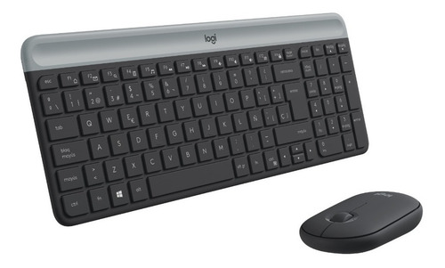 Kit Teclado Y Mouse Inalambrico Logitech Mk470 Grafito Negro
