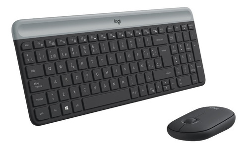 Kit Teclado Y Mouse Inalambrico Logitech Mk470 Grafito Color del mouse Negro Color del teclado Negro