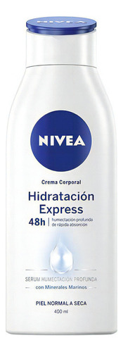  Crema hidratante para cuerpo Nivea Cuidado Corporal Hidratación Express en tubo 400mL
