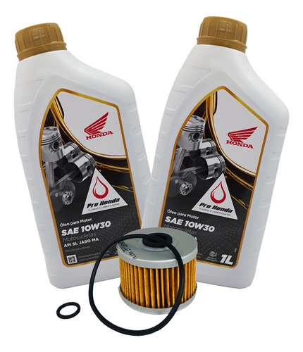 Kit 2 Lts Óleo Motor Honda 10w30 + Filtro Óleo Twister 250