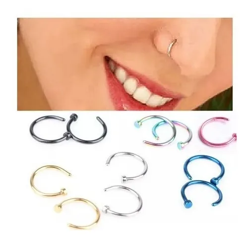 Arete en la nariz argolla sale